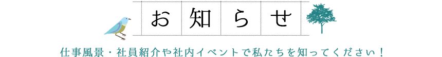 お知らせ